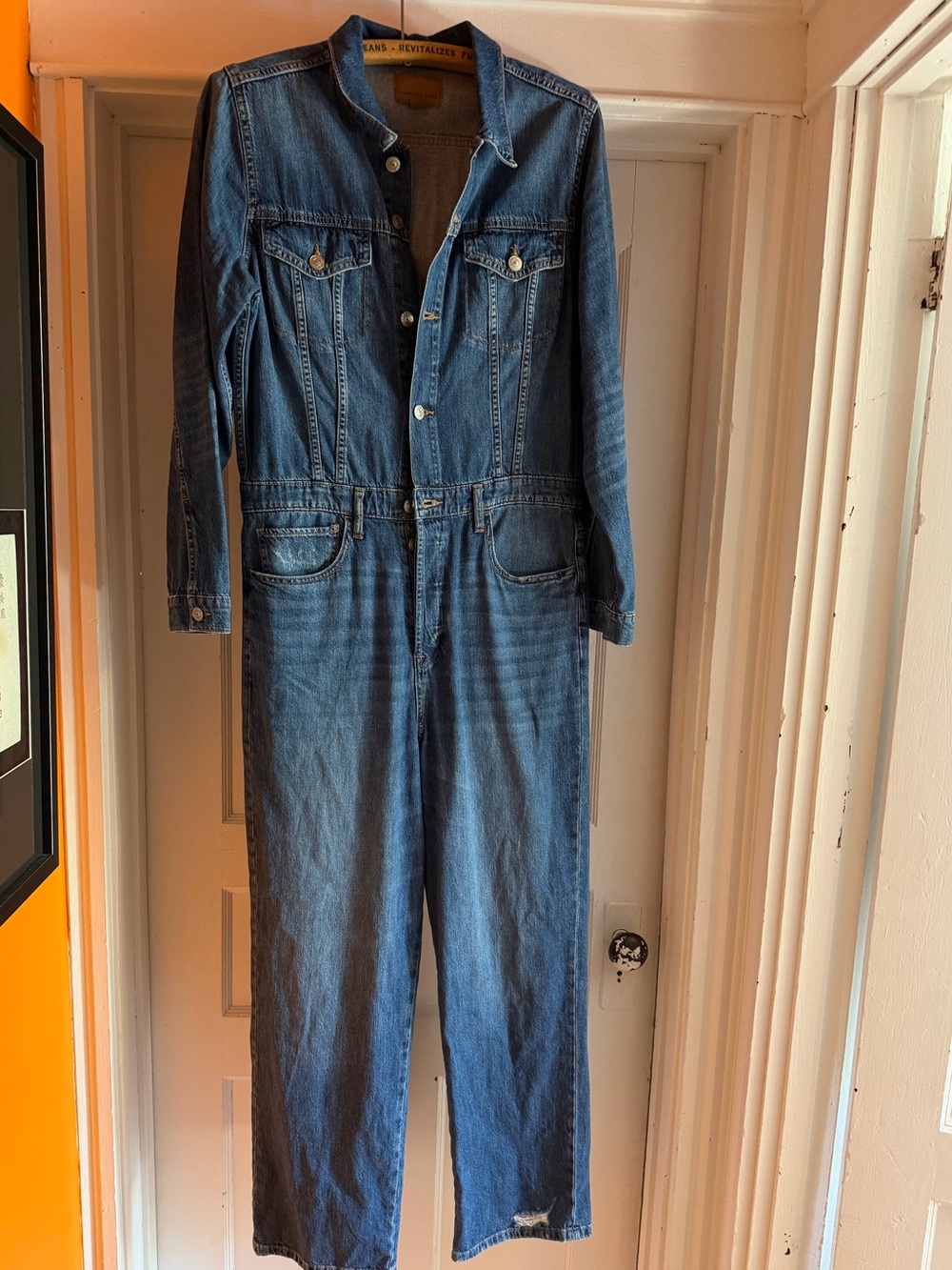 American Eagle Outfitters Women’s Denim Jumpsuit - Blue, Size 12